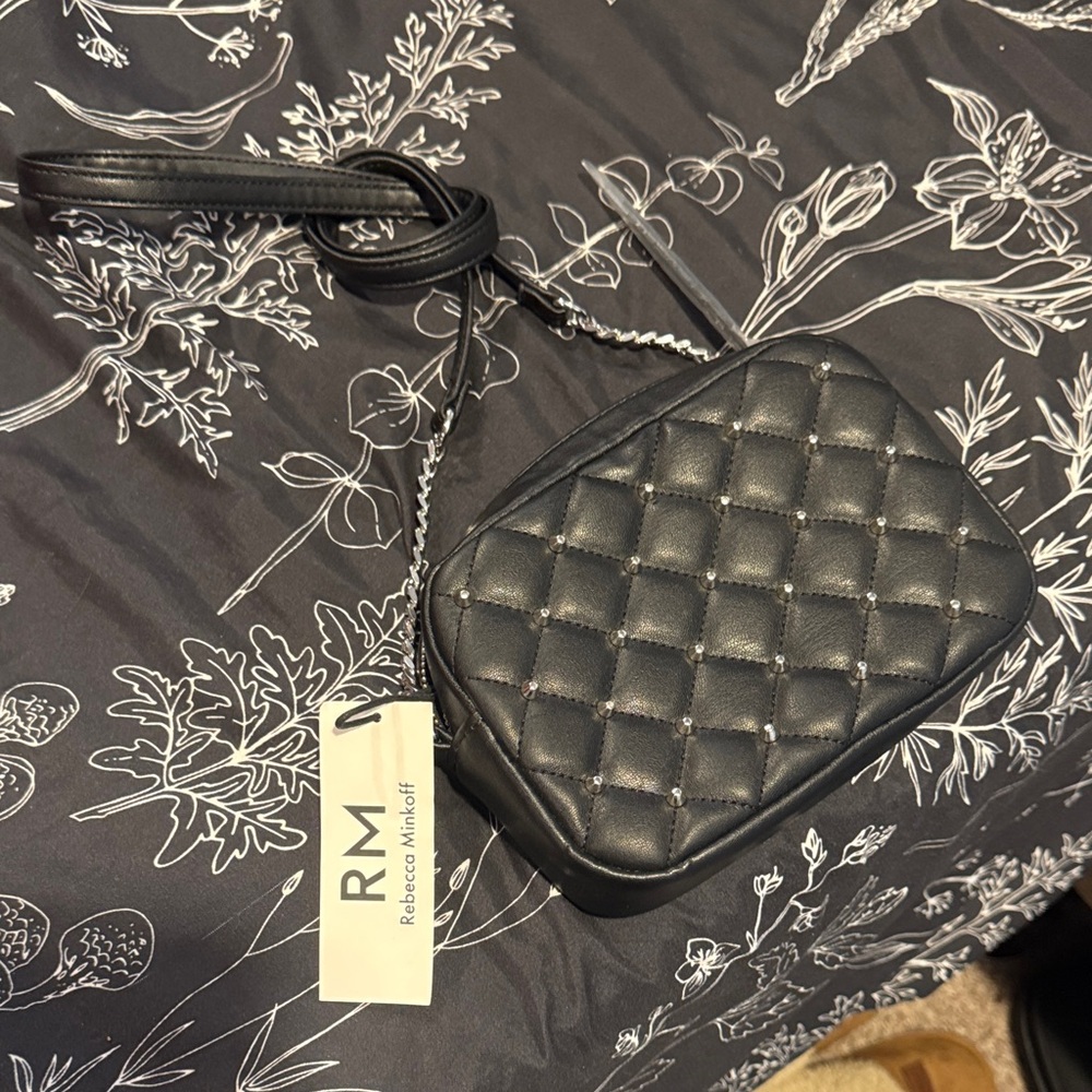 Rebecca Minkoff Black Leather Crossbody Camera Bag
